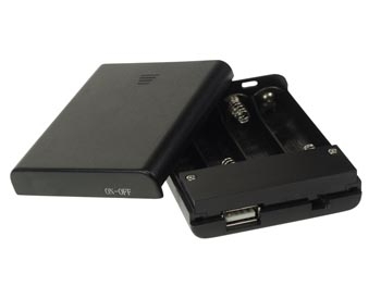 pouzdro držák na baterie USB výstup 4xAA-VS-USB-VYP BH341USB