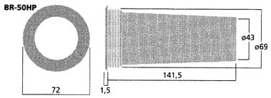 bassreflex nátrubek BR-50HP