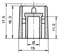 KNOB 154L knoflík na potenciometr
