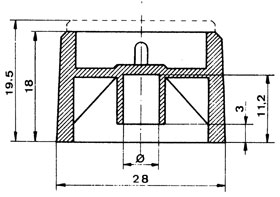 KNOB 286L knoflík na potenciometr
