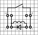 relé MEDER DIP24-1A72-12D