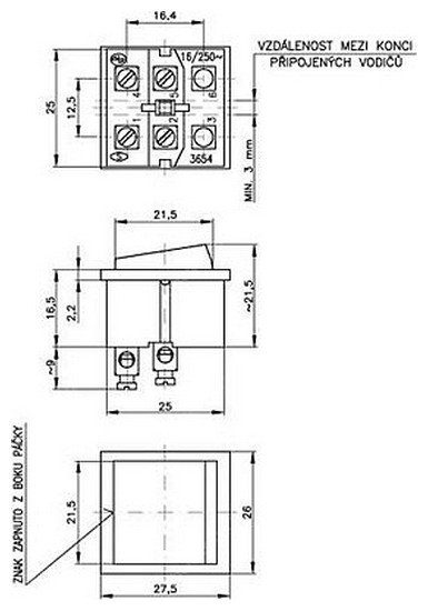 dvoupólový vypínač VPP 3654-02615