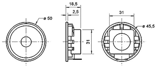 miniaturní reproduktor VS-K50WP-50