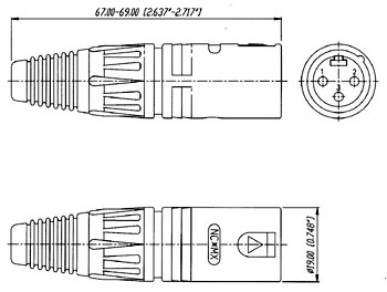 XLR-NC3MX-B REAN NEUTRIK