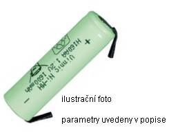 tužková aku 1,2V NiMH 1800mAh pájecí vývody
