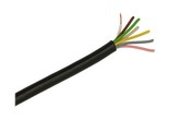 6 žilový kulatý kablík LIYY 6x0,25 černý