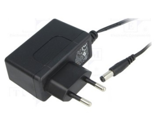 PZ-DC adapter 9V-1000mA, mínus pól na středovém kolíku (pro Casio apod.)